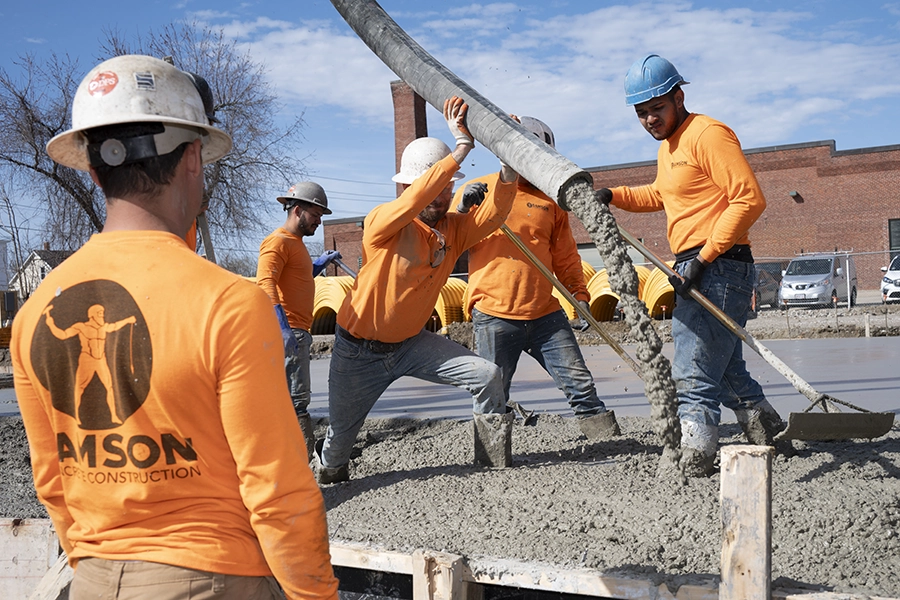 laborer working at Samson Concrete Construction