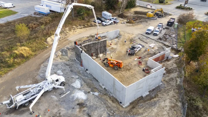 concrete structural walls in Hudson NH by Samson Concrete Construction