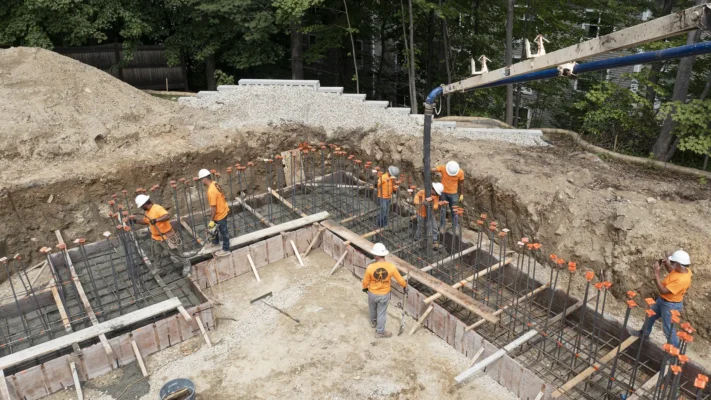 concrete foundation exeter nh by samson concrete construction
