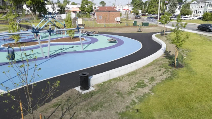 architectural concrete at Donovan Park Lawrence MA by Samson Concrete