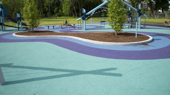 architectural concrete at Donovan Park Lawrence MA by Samson Concrete