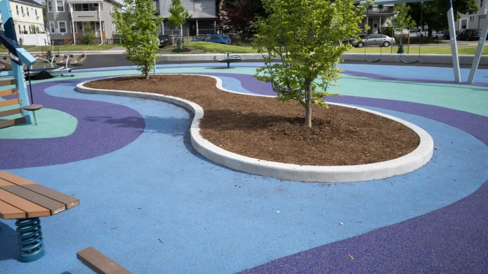 architectural concrete at Donovan Park Lawrence MA by Samson Concrete