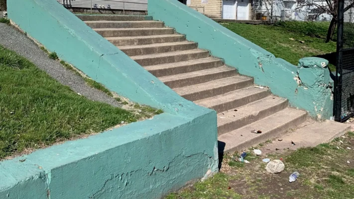 architectural stairs, posts, walls, sidewalks Lawrence MA