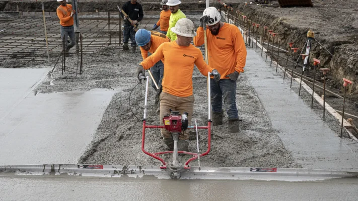 concrete flatwork slab for Haffner's store Lawrence MA by Samson Concrete Construction