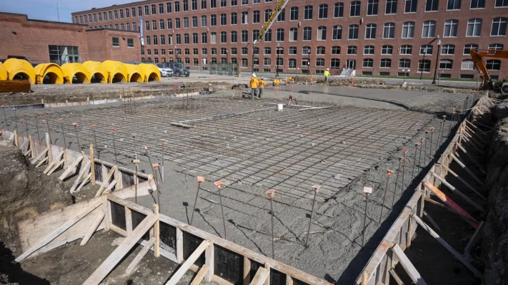 concrete flatwork slab for Haffner's store Lawrence MA by Samson Concrete Construction