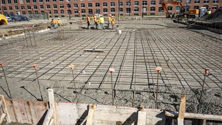 concrete flatwork slab for Haffner's store Lawrence MA by Samson Concrete Construction