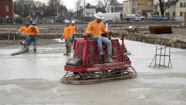 concrete flatwork slab for Haffner's store Lawrence MA by Samson Concrete Construction